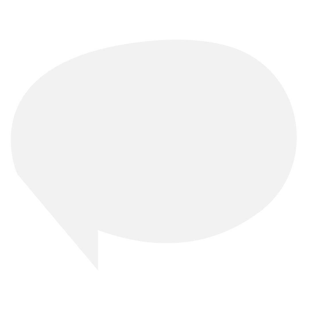 White Speech Bubble on Transparent Background for Messaging Designs