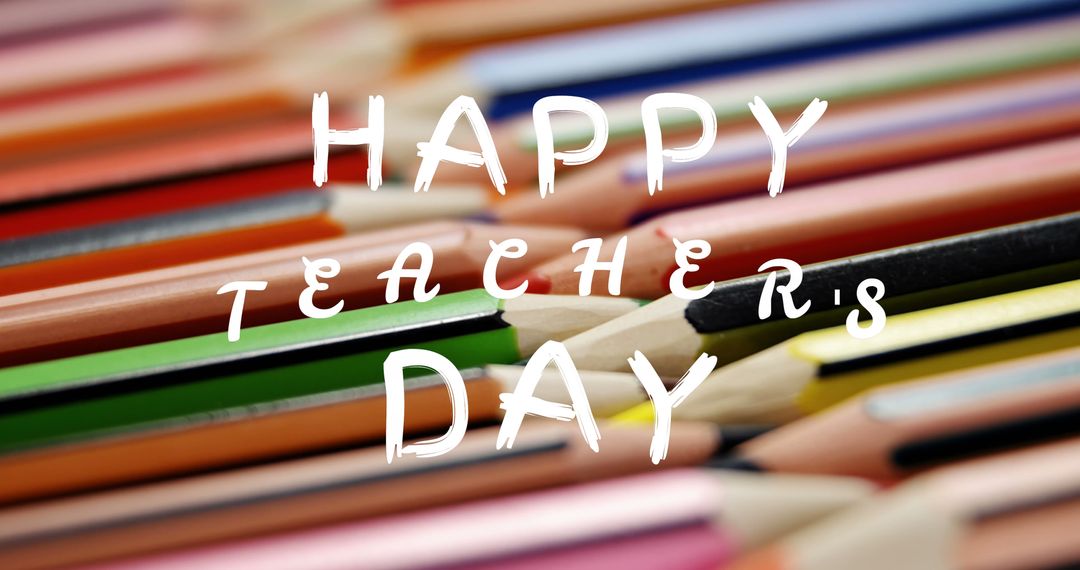 Colorful Pencils Celebrating Teacher's Day