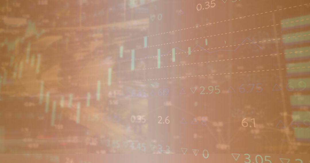 Holographic Stock Market Analysis Overlay on Abstract Background - Free Images, Stock Photos and Pictures on Pikwizard.com