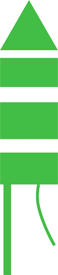 Transparent Green Firework Icon for Celebratory Designs