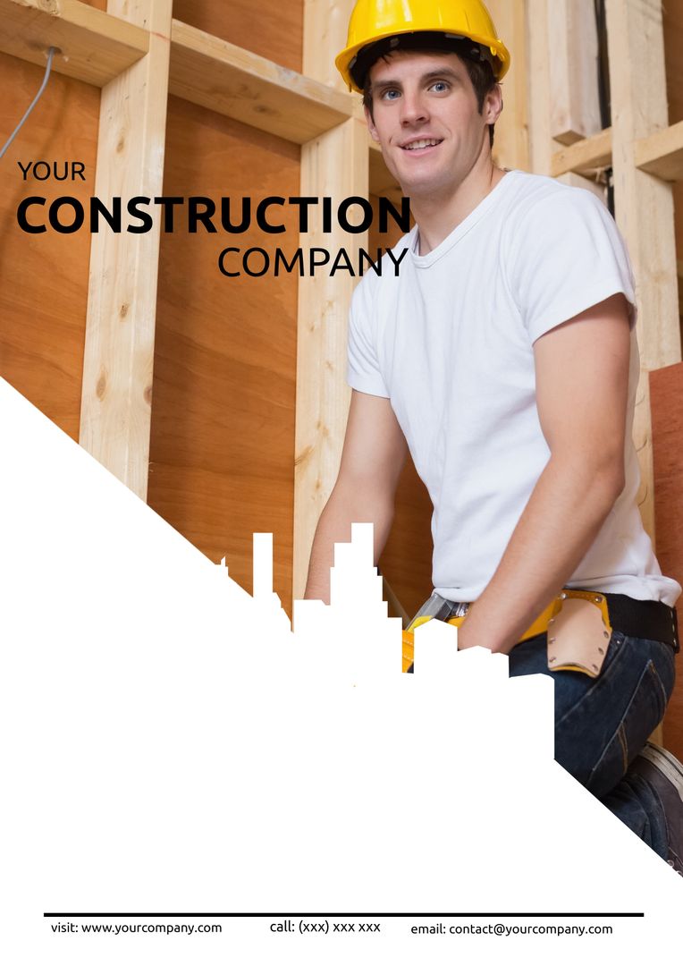 Professional Construction Company Template for Job Fairs and Training Programs - Download Free Stock Templates Pikwizard.com