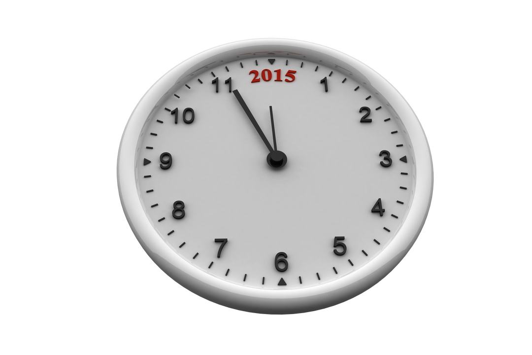 Transparent Clock with 2015 for Time Concept Projects - Download Free Stock Images Pikwizard.com