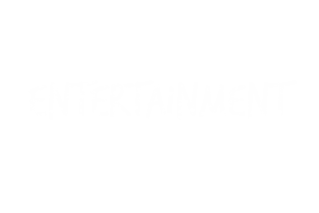 Entertainment Text in Bold White on Transparent Background