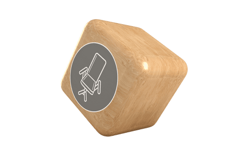 transparent cube displaying office chair icon for flexible workspace - Download Free Stock Videos Pikwizard.com