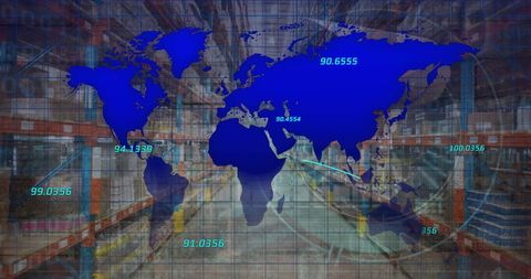 Global Data Analytics in Industrial Warehouse - Download Free Stock Images Pikwizard.com