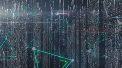 Abstract Digital Security and Data Protection Concept