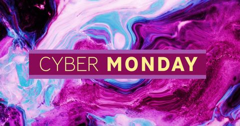 Vibrant Cyber Monday Sale Abstract Background Graphic