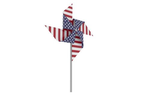 transparent usa flag windmill illustration on clear background - Download Free Stock Videos Pikwizard.com