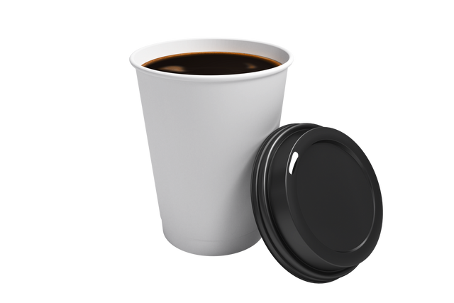 Transparent Coffee in White Takeaway Cup with Lid - Download Free Stock Videos Pikwizard.com