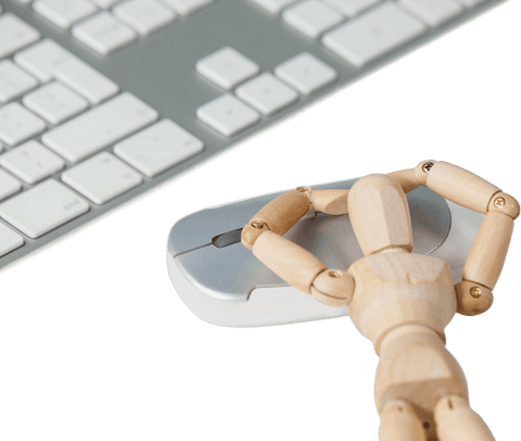 wooden figurine relaxing on computer mouse transparent background - Download Free Stock Videos Pikwizard.com