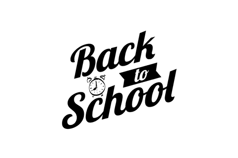 Transparent back to school text with artistic style