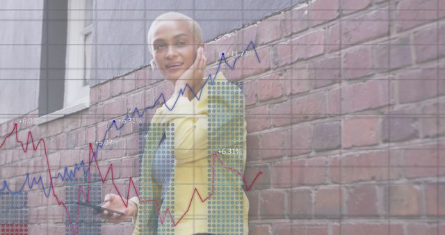 Businesswoman Analyzing Financial Data Outdoors With Mobile - Download Free Stock Images Pikwizard.com