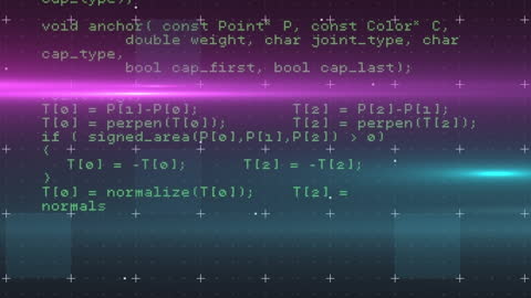 Digital Code Animation on Futuristic Background