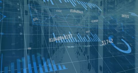 Digital Data Interface with Graphs and Charts Overlay - Download Free Stock Images Pikwizard.com