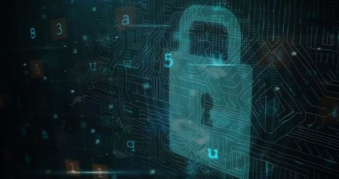 Digital Security Padlock with Data Processing Illustrations - Download Free Stock Images Pikwizard.com