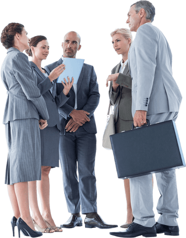 Transparent Business Team in Discussion Holding Documents - Download Free Stock Videos Pikwizard.com