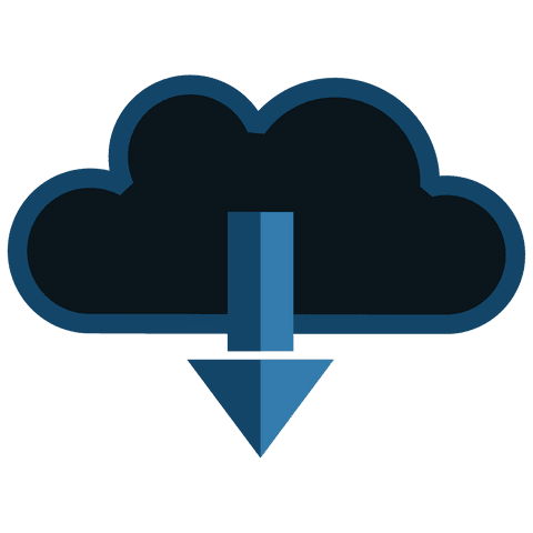 transparent cloud icon with downward arrow illustrating data download - Download Free Stock Videos Pikwizard.com