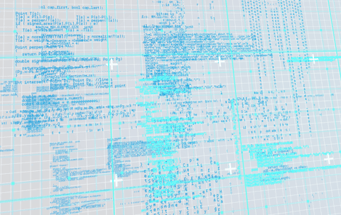 transparent digital interface with blue code lines overlay - Download Free Stock Videos Pikwizard.com