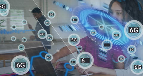 Innovative Business Technology with 5G and 6G Network Concept