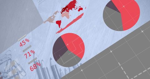Global Business Financial Data Analysis with Infographics - Download Free Stock Images Pikwizard.com