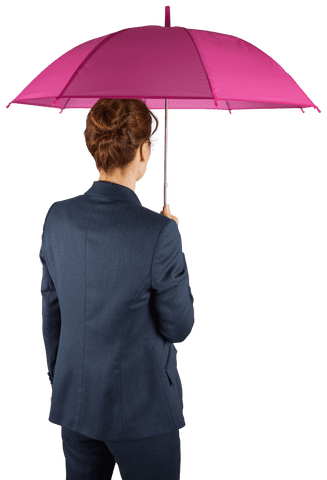 Businesswoman with Pink Umbrella, Transparent Background - Download Free Stock Videos Pikwizard.com
