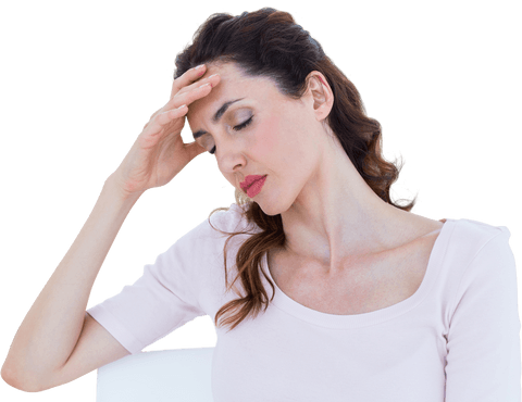 transparent background headache relief concept woman in discomfort - Download Free Stock Videos Pikwizard.com