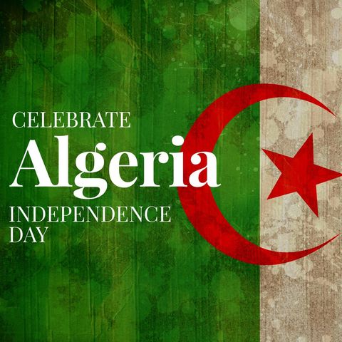 Celebrate Algeria Independence Day with Flag and Text Design - Download Free Stock Templates Pikwizard.com