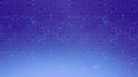 Futuristic Digital Circuit Pattern with Neon Illumination