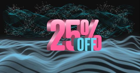 Dynamic 25 Percent Off Promotion Graphic - Download Free Stock Images Pikwizard.com