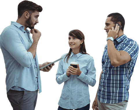 transparent business team engaging in casual discussion - Download Free Stock Videos Pikwizard.com