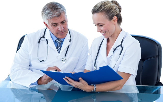 Medical Professionals Discussing over Notes with Transparent Background - Download Free Stock Videos Pikwizard.com