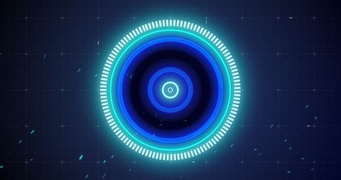 Glowing Blue Digital Scope on Grid Background - Download Free Stock Images Pikwizard.com