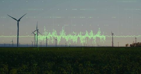 Wind turbines with data visualization display technology innovation
