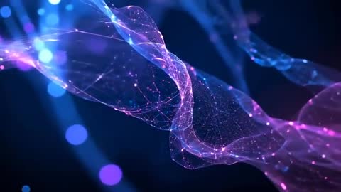 Abstract Fiber Network Glowing in Deep Space