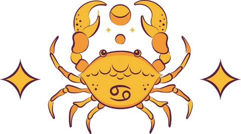 stylized yellow crab with cancer glyph on transparent background - Download Free Stock Videos Pikwizard.com