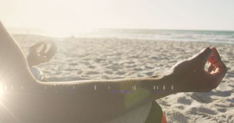 Meditative Harmony at Sunrise on the Beach