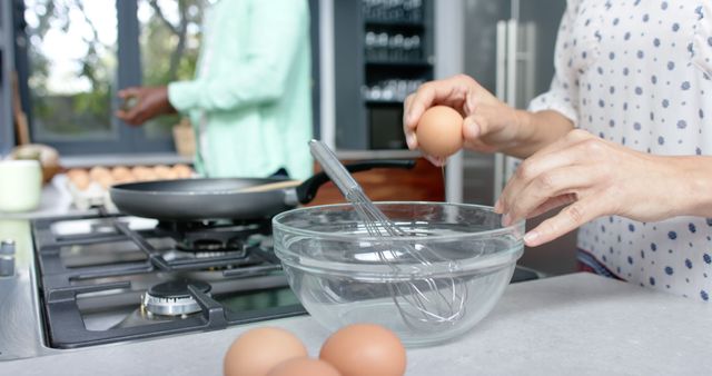 Cooking in Modern Kitchen with People Preparing Breakfast Together - Download Free Stock Images Pikwizard.com