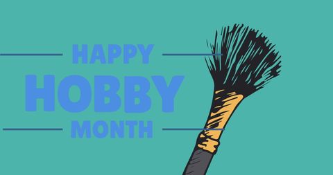 Happy hobby month creativity celebration design