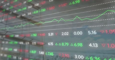 Stock market charts and financial data transparency