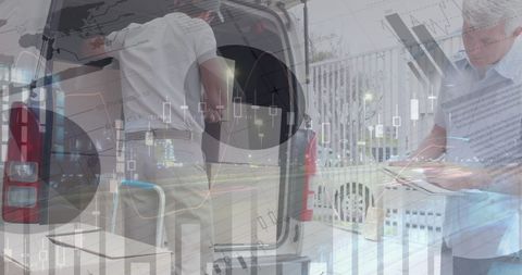 Global Shipping Logistics with Financial Data Overlay