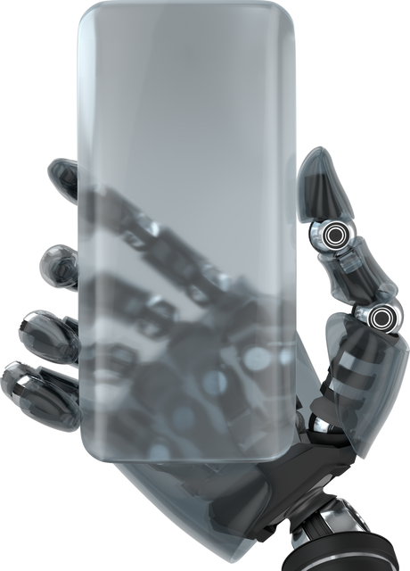 Robotic Hand Holding Transparent Smartphone, Futuristic Technology Design Concept - Download Free Stock Videos Pikwizard.com