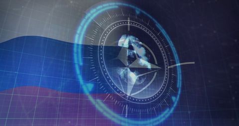 nato and russia tensions with surveilance and financial illustration - Download Free Stock Images Pikwizard.com