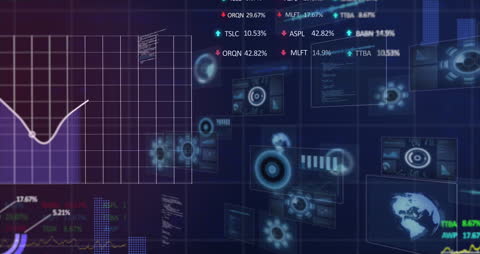 Global Networking Interface with Animated Data Visualizations