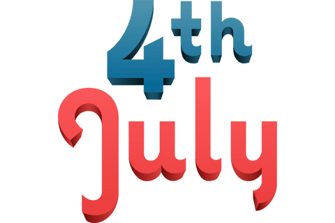 4th of July Text on Transparent Background for Celebration Designs - Download Free Stock Videos Pikwizard.com