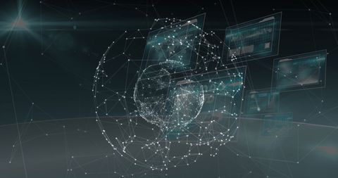 Futuristic Global Data Processing Concept with Digital Interface - Download Free Stock Images Pikwizard.com