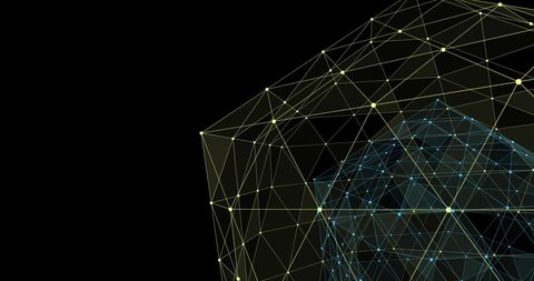Dynamic Geometric Wireframe Spheres on Black Background - Download Free Stock Images Pikwizard.com