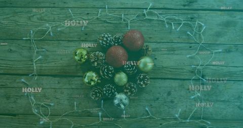 Festive Christmas Decorations with Pinecones and Ornaments - Download Free Stock Images Pikwizard.com