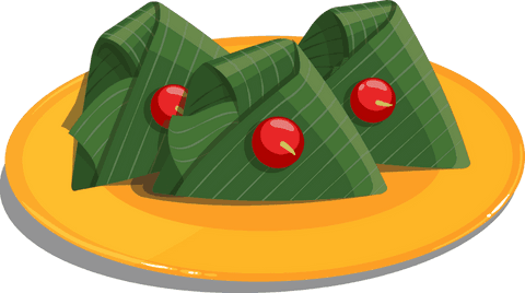 Herbal leaf wraps with red berries on transparent background