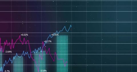 Digital Financial Growth Chart for Analytics