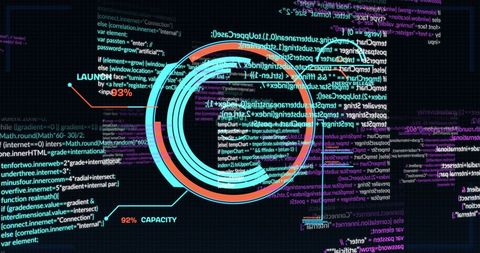 AI Data Visualization Interface with Coding Overlays - Download Free Stock Images Pikwizard.com